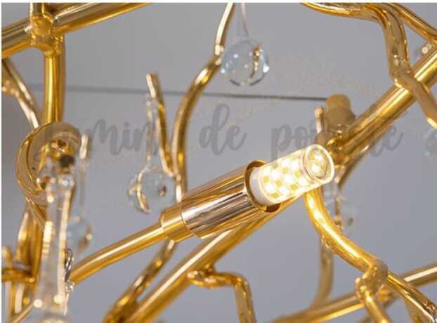 Candelabru Divino Gold Dining 1600 G9, 16 surse de iluminare